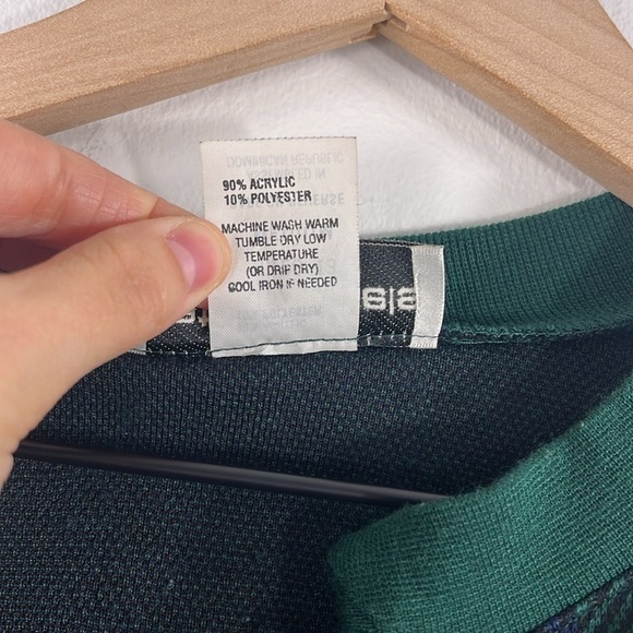 Cathy Daniels Vintage Green Plaid Fancy Metal Buttons Sweater Womens Size M - Picture 12 of 12